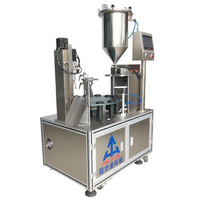 0.1kw Máquina automática de llenado de brillo labial Máquina de llenado de mascara de disco rotativo