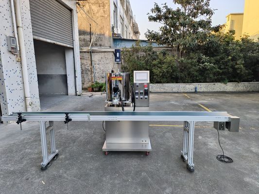 Máquina de llenado de bombas de engranaje simple con cinta transportadora de 3 metros
