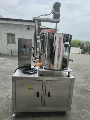 Máquina de llenado de doble cabeza de servo para cremas 5KW 80L Volumen del tambor