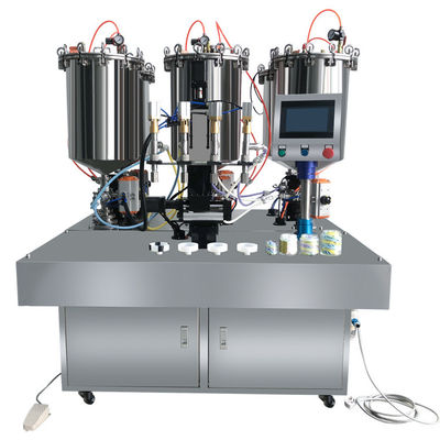 Máquina de llenado de crema cosmética 4 colores de helados de patrón de llenado de la máquina