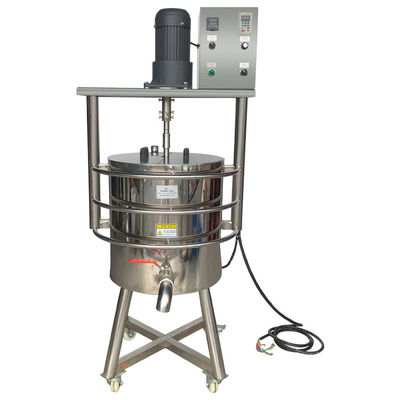 Máquina de llenado de calefacción automática completa 50L lápiz labial agitar tambor de fusión con materia prima de calor