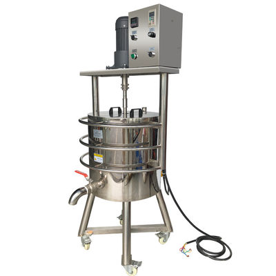 Máquina de llenado de calefacción automática completa 50L lápiz labial agitar tambor de fusión con materia prima de calor