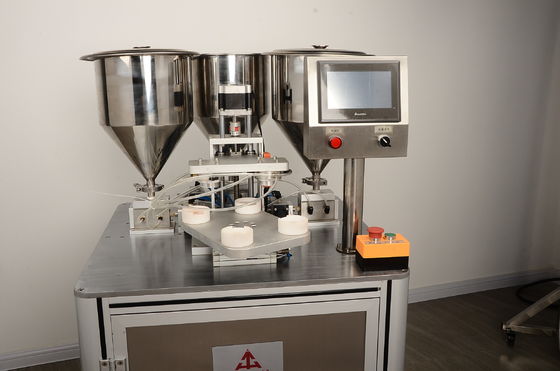 Método de inyección cuantitativo de tres colores almohadilla de aire crema de aire acondicionado máquina de llenado SUS304 1020Pcs/h