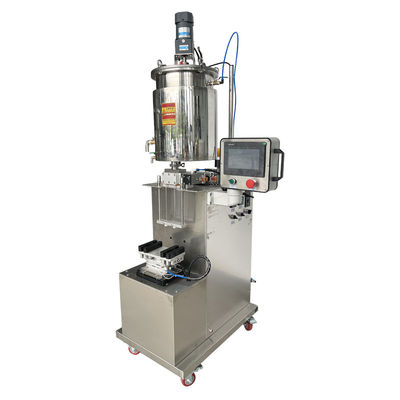 Máquina de llenado de lápiz y brillo de labios semiautomática vertical cuantitativa con función de calentamiento y mezcla